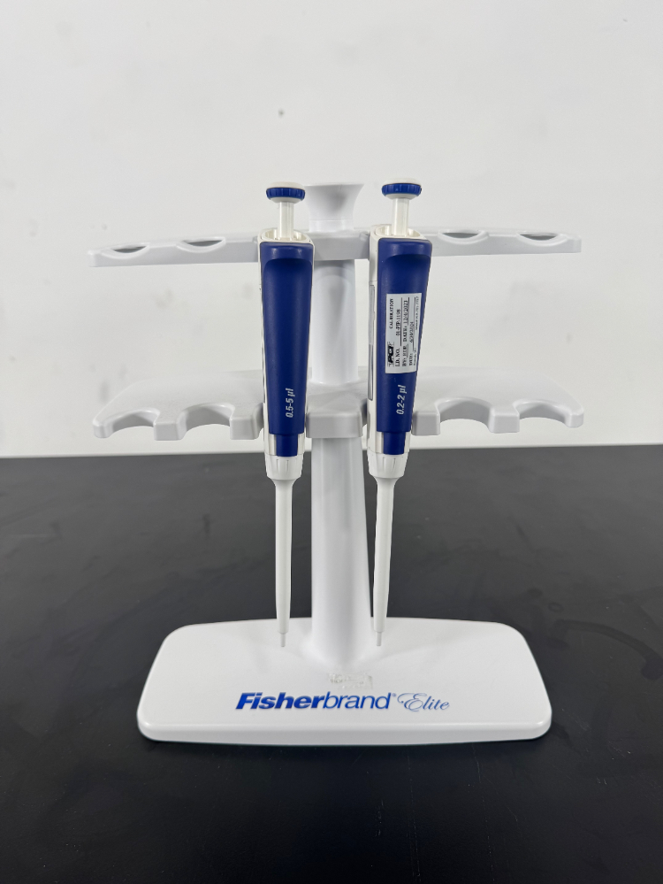 Image of Fisherbrand Elite Single Channel Pipettes w/ Stand - Quantity 2